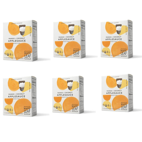 White Leaf Organic Mango & Coconut Applesauce Regeneratively Farmed, No Added Sugar,