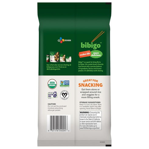 0.35 (Pack 12) Bibigo Seaweed Snack, Sesame Flavor, Non GMO, Gluten Free, Ounces