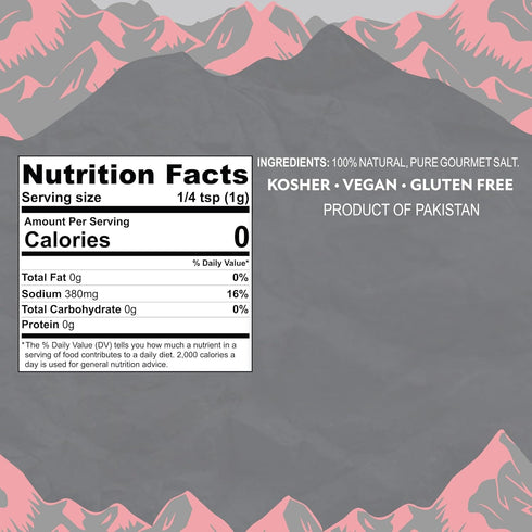 5 Himalayan Pink Salt, Pound Bag, Fine Grain Himalayan Salt, All Natural, Kosher, Vegan, Gluten Free, Pure Gourmet Pink