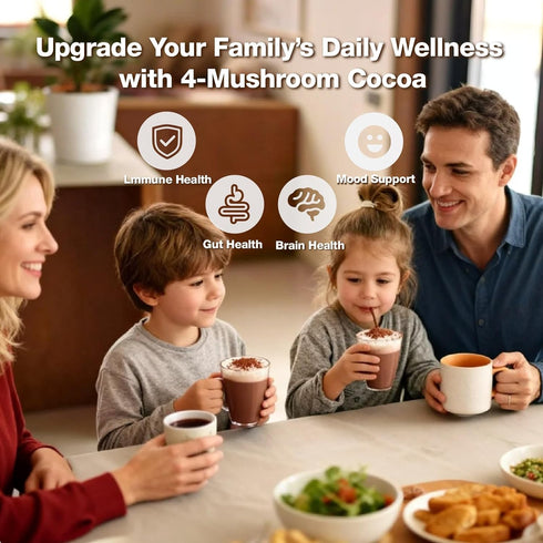 Immune, 0g 10 Count Veltracha Mushroom Hot Cocoa, Magnesium Calm Hot Chocolate Blend with Reishi, Chaga, Lion's Mane