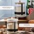 50oz 1 Pack SheeChung Sourdough Starter Jar, Wide Mouth Sourdough Jar Glass, Bamboo Lid, Cloth Cover, Date Tracker