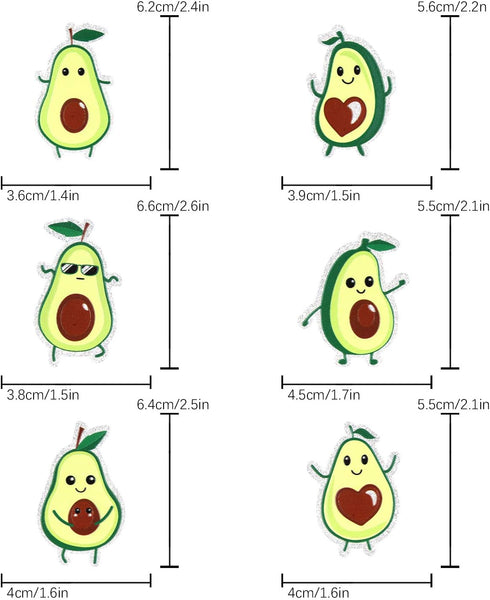 18pcs Glitter Fruit Avocado Cupcake Toppers, Fiesta Party Supplies for Happy Avocado Holy Guacamole Dessert