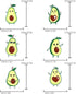 18pcs Glitter Fruit Avocado Cupcake Toppers, Fiesta Party Supplies for Happy Avocado Holy Guacamole Dessert