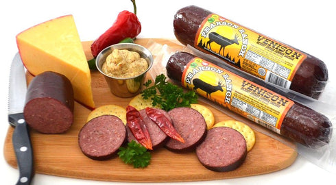 Summer Pack 3, 7 OZ Pearson Ranch Venison Sausage - Deer Sausage Exotic Meat, Gluten-Free, MSG-Free, Low Carb, Low