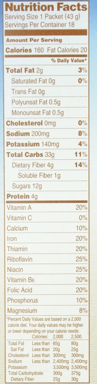 18 Count Quaker Instant Oatmeal, Apples and Cinnamon
