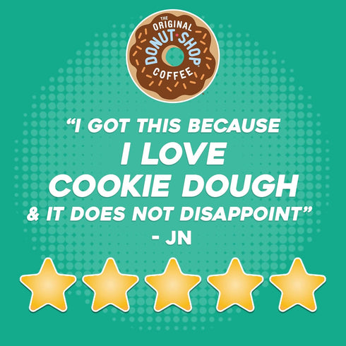 60 Count The Original Donut Shop Cookie Dough So Delicious Coffee, Single-Serve Keurig K-Cup Pods