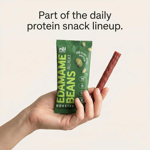 (11g 10 Pack, 0.9 oz Rel Snacks Dill Pickle Roasted Edamame Beans High Protein, Low Carb Snack Protein) Keto, Vegan
