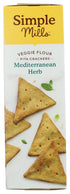4.25 (Pack 1) Simple Mills Veggie Pita Crackers, Mediterranean Herb - Gluten Free, Vegan, Healthy Snacks, Paleo