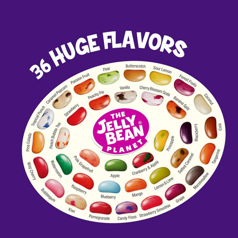 25 Oz 36 The Jelly Bean Planet, Gourmet Jelly Beans Bulk Jar - Natural Fruit Flavors, Kosher Candy, Plant Based Colors
