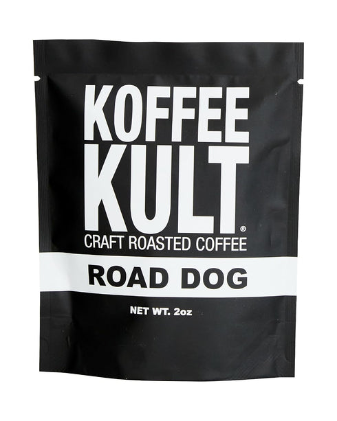2oz) Koffee Kult Road Dog Whole Bean Coffee - Premium Arabica Coffee Beans for Caffeine Enjoyers Seeking Bold, Rich