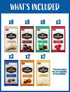 Set 30 Count, 7 Cozy Hot Cocoa Mix Gift Different Flavors, Hot Chocolate Sampler Box for Students, Coworkers, Teens
