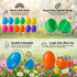 SAILYLENCEY 12-Pack 3.43 inch 6 Large Plastic Easter Eggs with Secure Lock - Assorted Colors, Fillable & Reusable