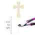 Ella Celebration Cross Cake Topper, Religious Wedding, Baptism, Christening, First Communion Decoration, Gold