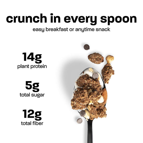 14g 12g <5g 10.6oz smul Wholegrain Protein Granola Chocolate Chip Sea Salt Granola for a Nutritious Breakfast