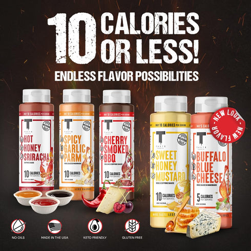 (5 Pack, Taste Flavor Co. Grilling, Dipping Sauce and Marinade, Great Tasting, Low-Calorie Sauces, Keto Friendly, No