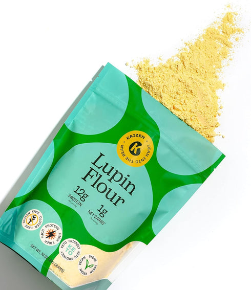 2lbs Kaizen Lupin Flour High Protein, Low Carb, Keto Friendly, Gluten Free Ground Lupini Flour Non GMO, Vegan, Low