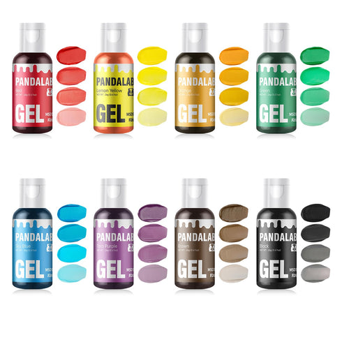 Gel Food Coloring Set - 8 Colors Concentrated Vibrant Edible Food Grade