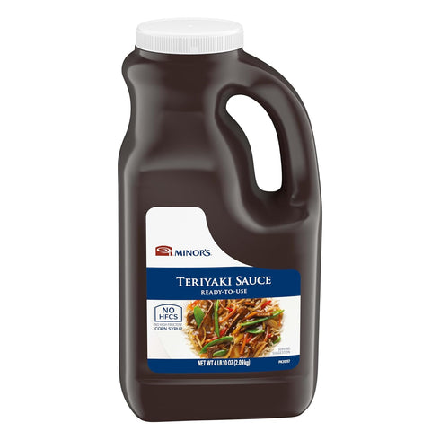 Minor's Teriyaki and Stir Fry Sauce, BBQ Sauce and Marinade, 4 lb 9.6 oz Bulk Bottle (Packaging May Vary)