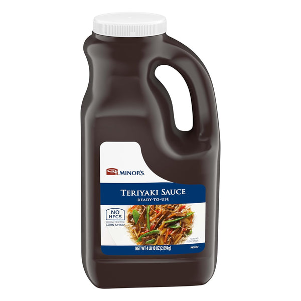 Minor's Teriyaki and Stir Fry Sauce, BBQ Sauce and Marinade, 4 lb 9.6 oz Bulk Bottle (Packaging May Vary)
