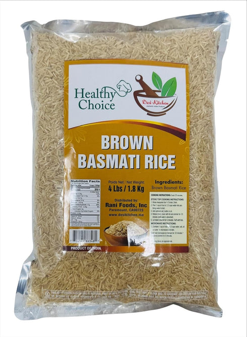 DESI KITCHEN AUTHENTIC INDIAN PRODUCTS Desi Kitchen Brown Basmati Rice | Extra Long Grain | Premium Product