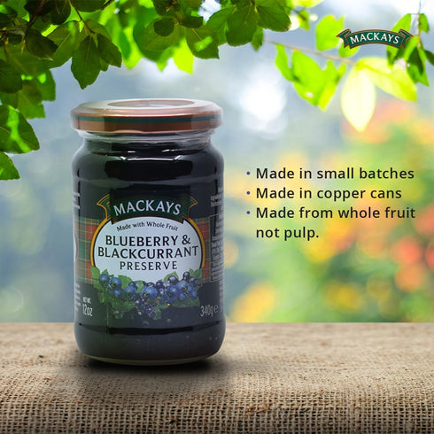 12 MACKAYS Blueberry & Black Currant Preserve, Ounce