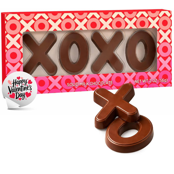 DOUzzle Mothers Day Treats, XOXO Chocolate Candy Gift Box, Premium Milk Chocolate,