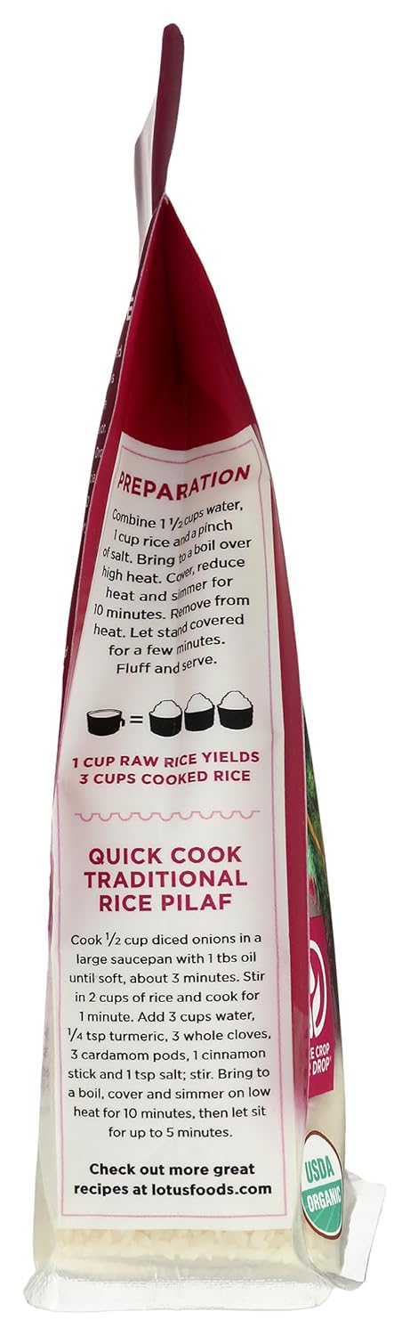 LOTUS FOODS Organic Quick Cook White Rice, 15 OZ