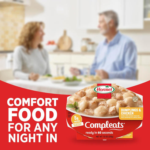 7.5 (Pack 7) HORMEL COMPLEATS Dumplings & Chicken, Ounce