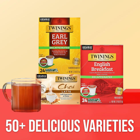 24-Count (Pack 2) Twinings of London Naturally Decaffeinated Earl Grey Tea K-Cups