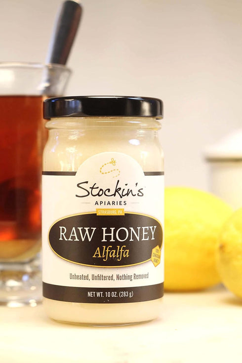 Stockin's Apiaries 35.2 Oz. Raw Alfalfa Honey, Unheated, Unfiltered, & Nutritious
