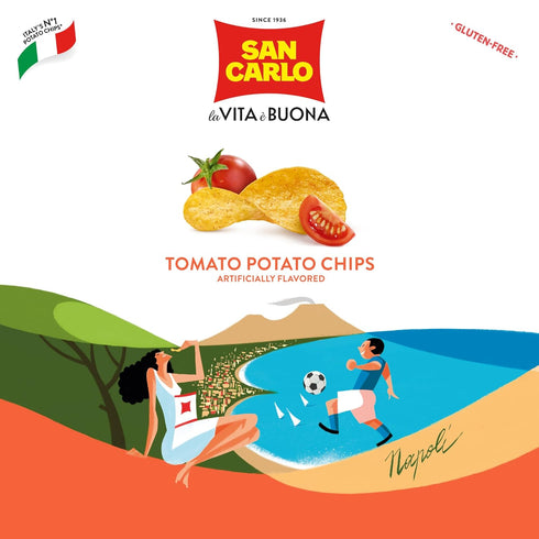 Pack 5X n1 150gr San Carlo Multi Tomato Italian Potato Chips - - for Snacking Bliss