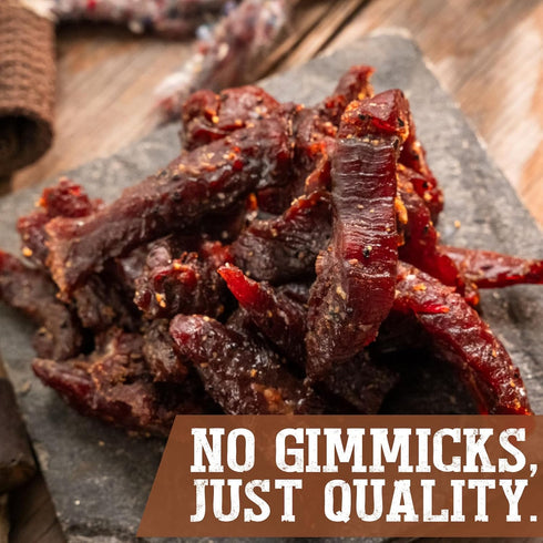 9 Cattleman's Cut Steak Strips Beef Jerky, Texas Style Flank Steak, Premium Marinated Steak High Protein Meat Snacks