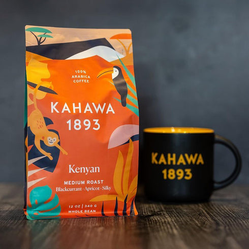1893 24 Oz Kahawa Whole Bean Coffee Medium Roast Kenyan Blend - As Seen on Shark Tank, High Antioxidants, Naturally