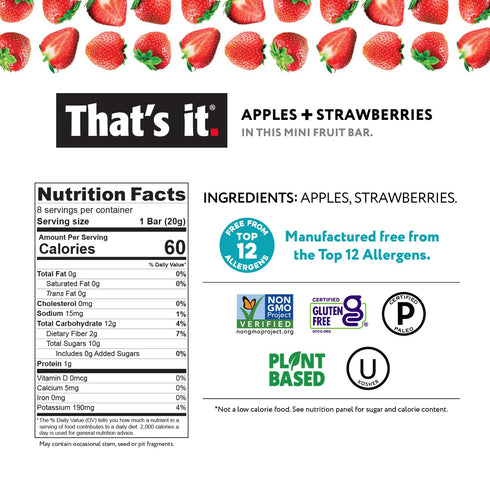(44 Pack) That's it Fruit Bars Snack Gift Box With Mini Fruit Bars Variety