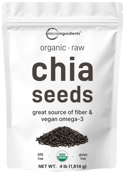 Organic Chia Seeds, 4lbs | Raw Chia Seed Source | Rich in