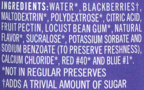 Polaner 13.5 Sugar Free with Fiber, Seedless Blackberry Preserves, Ounce