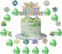 MMBDAMAI 25 Pcs Succulent Plants Cake Decorations Succulent Plants Cake Topper Cupcake Toppers