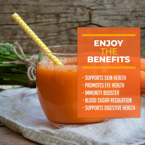 (8.8oz) Hallelujah Diet Max Organic Carrot Juice Powder - Made with Pure Organic Carrot Juice, No Artificial Sweetners