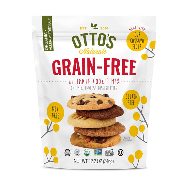 Otto's Naturals Grain-Free Ultimate Cookie Mix, 12.2 Oz., Organic Cassava Flour, Top 9 Allergen-Free, Gluten Free