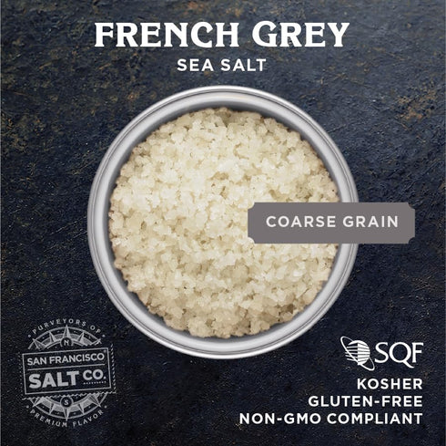 2 lb French Grey Sea Salt Bag Coarse Grain Celtic Salt (Sel Gris) from Gurande France All-Natural, Kosher Gourmet Sea