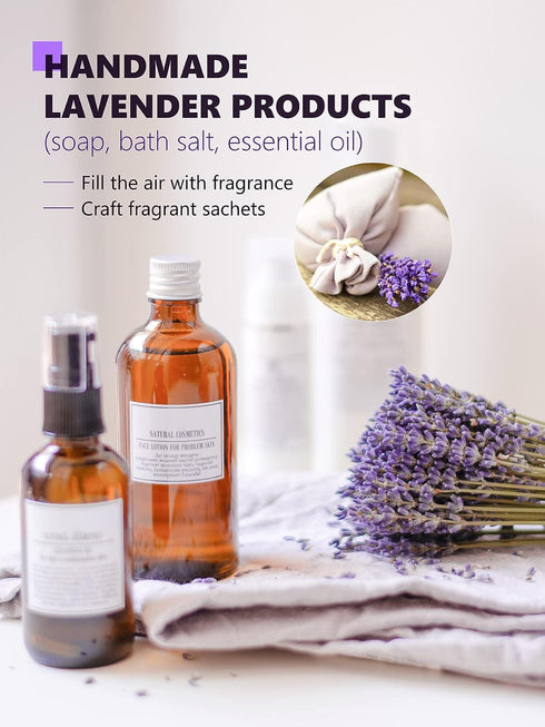 114g/4oz TeeLux Lavender Flowers Tea, Dried Lavender Buds for Drinks, Baking, DIY Beauty, Crafts, Sachets, Delightful