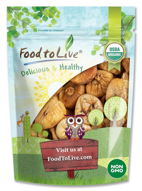 Food to Live Organic Turkish Smyrna Figs, 2 Pounds Non-GMO, Sun-Dried, Unsulfured,