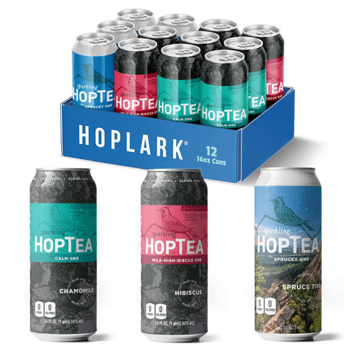 HOPLARK Sparkling HopTea The RELAX PACK Tall 16fl oz cans (Pack of
