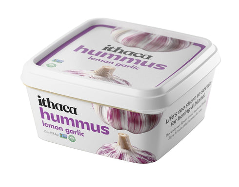 Hummus, Hummus, 10oz Ithaca Lemon Garlic Non-GMO, Minimal Ingredients
