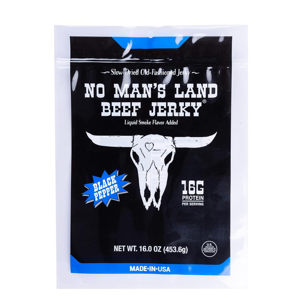 No Mans Land Beef Jerky - Low Calorie, Low Carb, High Protein