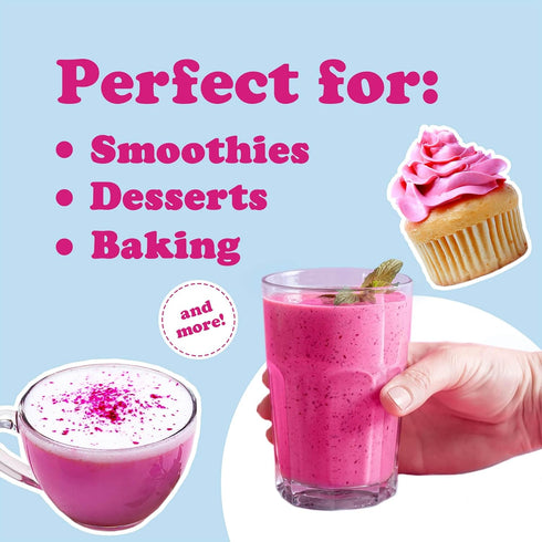 1 Food to Live Freeze-Dried Dragon Fruit Powder, Pounds Vegan, Kosher, Bulk, Dehydrated Dragonfruit for Smoothies