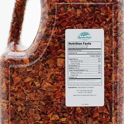 (32 oz, Harmony House Foods, Dehydrated Tomatoes Gallon Size Jug)