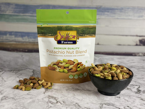 Setton 8 oz Farms Pistachio Nut Blend Value Bag with Almonds, Pistachios and Cashews, Resealable Pouch