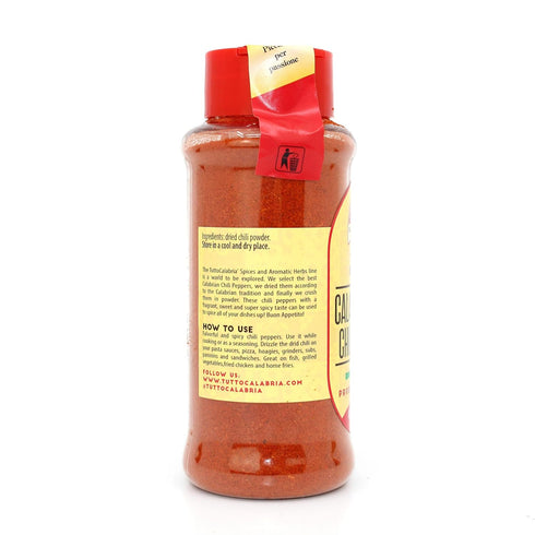 TUTTOCALABRIA Calabrian Chili Powder - Hot Shaker, 110 g, 3.88 oz All Natural, Non-GMO, Product of Italy