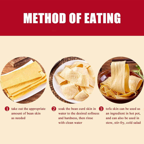 Generic Sheets,138g/4.8oz Dishes,2 pack Tofu Skin,Tofu Skin Handmade Dried Bean Curd Soybeans Skin,Containing